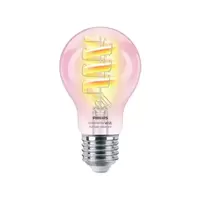 หลอดไฟ LED E27 6W RGB ทรงลูกแพร์ PHILIPS WIZ A60