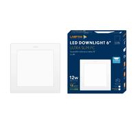 ดาวน์ไลท์ LED LAMPTAN ULTRA SLIM PC 12 วัตต์ DAYLIGHT 6 นิ้ว สีขาว เหลี่ยม