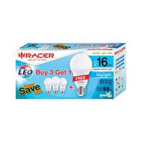 หลอดไฟ LED E27 16W เดย์ไลท์ ทรงลูกแพร์ RACER A65 KATIE