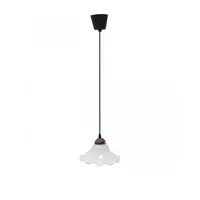 Chandelier, glass, pleated shape, white, VANEZZA