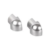 ตัวปิดคิ้วอะลูมิเนียม สีอะลูมิเนียม แบบโค้ง 12MM TARA