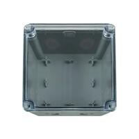 กล่องพลาสติกกันน้ำ ฝาใส 6"X6" เทา ELE