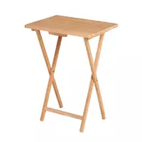 FOLDING TABLE RUBBER WOOD NATURAL