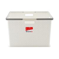 กล่องหูหิ้ว STACKO DW-380 39.2x28.3x26.1 ซม. สีขาว