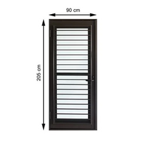 ALUMINUM VENTILATION DOOR SET SANKYOALUMI J-TRUST VENTILATION 90x205CM WHITE COMPLETE WITH FRAME-HINGES-KNOB-DOOR CLOSER.
