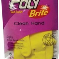 ถุงมือยาง POLY-BRITE SOFTY SIZE M สีส้ม แพ็ก 6 คู่