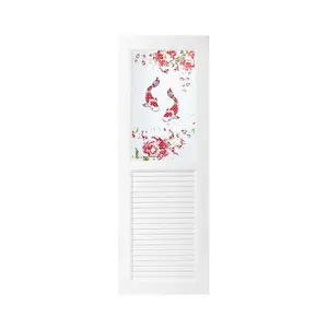 ประตูห้องน้ำ UPVC ไม่เจาะลูกบิด ASARA G924 ปลาคาร์ฟ 70x200 ซม. สีขาว-1