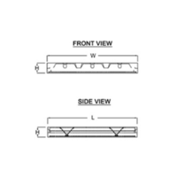 Surface Mounted Acrylic Diffuser Luminaire Opal S&B 118 PR 1 × 18 W