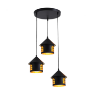 CHANDELIER CS 6827-3BK NEO MT BK/OR 3L