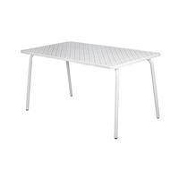 PEARLA STEEL 140CM TABLE WH