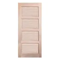 ประตูไม้เนื้อแข็ง N999 NARA-04 100X200 ซม. สีธรรมชาติ ไม่เจาะลูกบิด