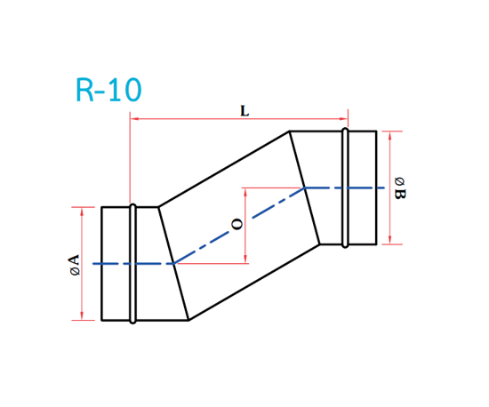 อุปกรณ์ท่อลม R-10 ท่อเอส-1
