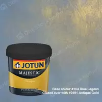 Jotun Majestic Design Prestige 4164 Blue Lagoon + 10491 Antique Gold