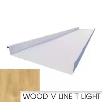 เมทัลชีท Standing seam Luxteel 0.45 Wood V Line T Light