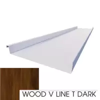 เมทัลชีท Standing seam Luxteel 0.45 Wood V Line T Dark