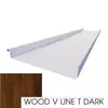Standing seam Luxteel Wood V Line T Dark 216 mm Width