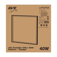 โคมฝังฝ้า LED EVE PANEL EVAN 40 วัตต์ 60x60 ซม. DAYLIGHT