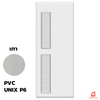 PVC Door Unix Extra P6 Grey 70x180x3.5 cm No-Drill 8852402132177
