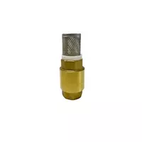 ฟุตวาล์วสปริง 1/2 นิ้ว (4 หุน) DUSS (ตะแกรงสแตนเลส) รุ่น SP_FV-1/2 ขนาด 1/2 นิ้ว สีทองเหลือง