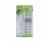 Power strip 2 USB 2 X 2 meters, model H622, white