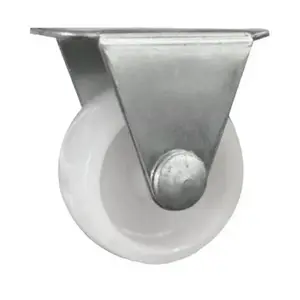 PL PAREO caster, fixed plate, no brake, 1.5 inches, white-1