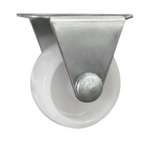 PL PAREO caster, fixed plate, no brake, 1.5 inches, white-1