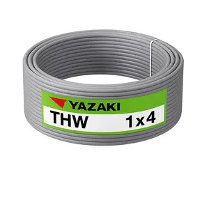 สายไฟ THW 1x4 ตร.มม. สีเทา YAZAKI 100 เมตร