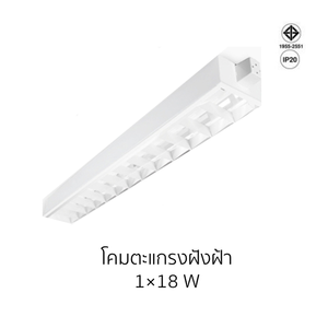 Recessed Louver Luminaire 1 × 18 W-1