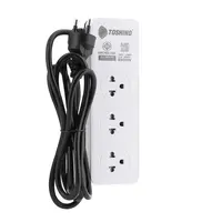 3-socket power strip, 3 USB, CW-33USB 2M TOSH