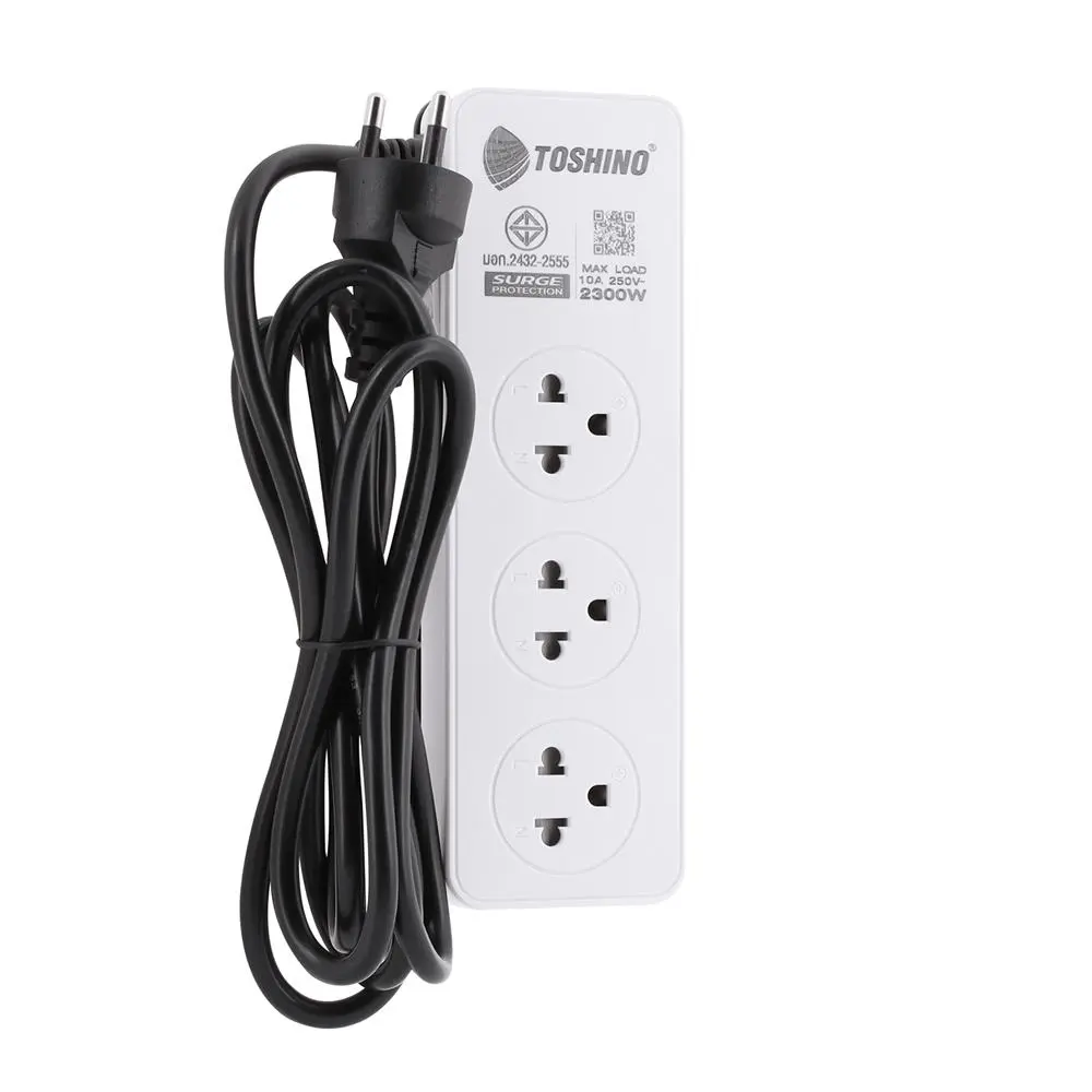 3-socket power strip, 3 USB, CW-33USB 2M TOSH-1