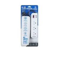 Plug strip 3x5 meters, 1 switch, model AP3159, gray