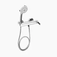 ก๊อกผสมยืนอาบแบบติดผนัง พร้อมฝักบัวสายอ่อน รุ่น Forte KOHLER K-72666X-4-CP