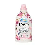 น้ำยาปรับผ้านุ่มสูตรเข้มข้น EARTH CHOICE 1 ลิตร เชอร์รี่บลอสซัมและสวีทพี