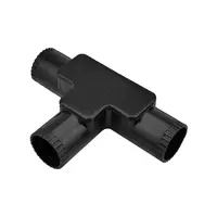 3-way connector, 25MM open cover, black, HACO