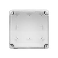 กล่องพลาสติกกันน้ำ ฝาใส 6"X6" ขาว ELE