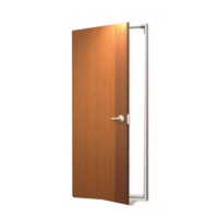 ประตูเหล็ก DoorTech บานเดี่ยว ND-04 H-Wood Two Tone