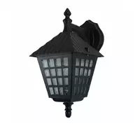 1 bulb outdoor wall lamp, house shape, model WD03B, black, THE SUN