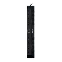 รางปลั๊ก STUDIO 8 ช่อง 8 สวิตซ์ 2 USB 2 TYPE-C 20 วัตต์ VOX F5ST3-DO02-8831 ความยาว 3 เมตร สีดำ
