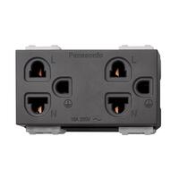เต้ารับคู่ 3 ขา PANASONIC WEGN 15929 H สีเทา