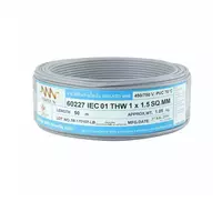 สายไฟ IEC01 THW 1x1.5 ตร.มม. สีเทา 100 เมตร NNN