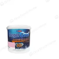 สีทาภายนอก BEGER Cool DiamondShield 10 BASE C ชนิดกึ่งเงา 3.5ลิตร