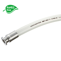 HAKKO Flexible Fluorine (PVDF) Resin Yarn Reinforced Hose with Ferrule Fittings (Electrolytic Polishing) (E-PDB-F-EP) HAKKO ยืดหยุ่นฟลูออรีน (PVDF) สายยางเสริมเส้นด้ายพร้อมฟิตติ้งปลอกโลหะ (การขัดด้วยไฟฟ้า) (E-PDB-F-EP)