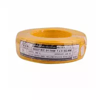 สายไฟ THW (IEC01) 1x4 ตร.มม. สีเหลือง 100 เมตร NNN