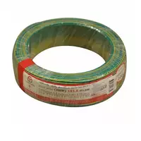 สายไฟ THW (IEC01) 1x1.5x100 เมตร สีเหลืองแถบเขียว