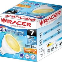 หลอดไฟ LED GU5.3 7W วอร์มไวท์ MR16 RACER