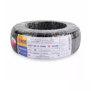 สายไฟ THW 1x10 ตร.มม. สีดำ BCC 100 เมตร
