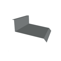 End Wall Flashing 4 Metal Sheet Colorbond Girth 457 mm. Valiant Grey AZ150