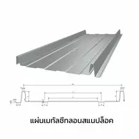 เมทัลชีทลอนสแนปล็อค 0.47 มม. AZ150 มอก. เคลือบซิงค์คาลุม Zincalume