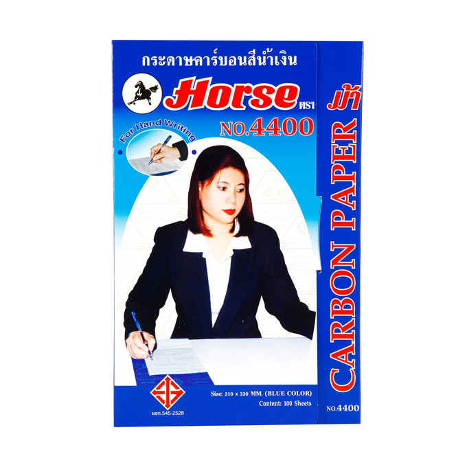 กระดาษคาร์บอน ตราม้า สีน้ำเงิน 4400-1