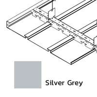 ฝ้าเหล็กกัลวาไนซ์ ตัวเอฟ F-Plank Metalworks สี Silver Grey